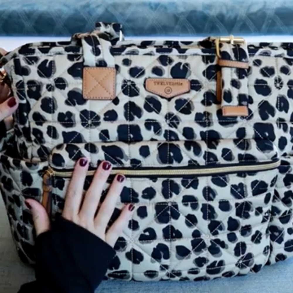 NWOT Twelvelittle Leopard Carry Love 3.0 Diaper Bag